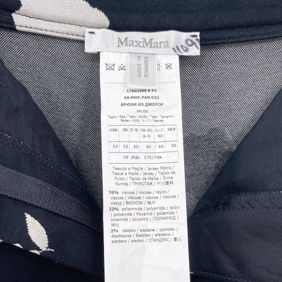 Max Mara Bora Floral Knit Wide Leg Cropped Pants - Picture 6 of 7